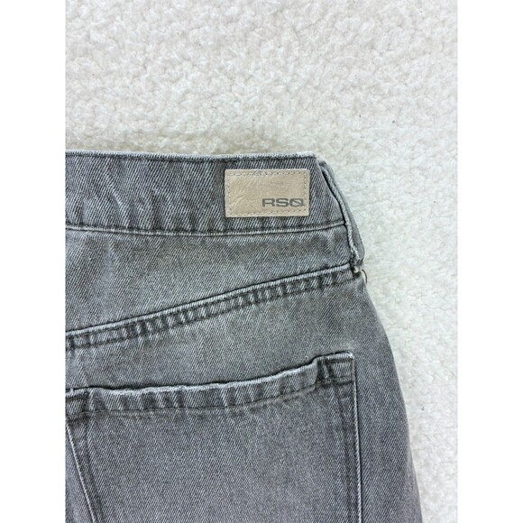 RSQ 90s High Rise Straight Jeans Womens 26 Gray Distressed Y2K Grunge Denim - Picture 14 of 15